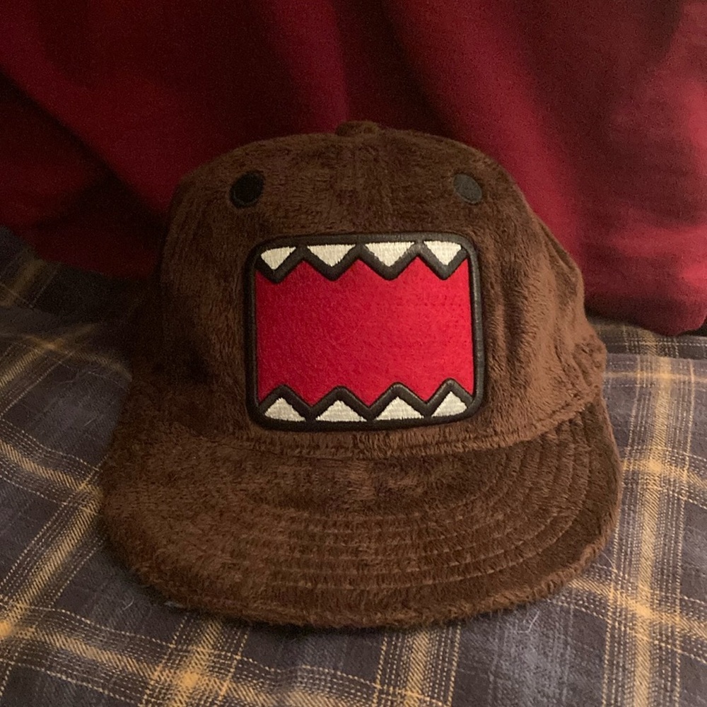 Vintage fuzzy monster DOMO snap back hat